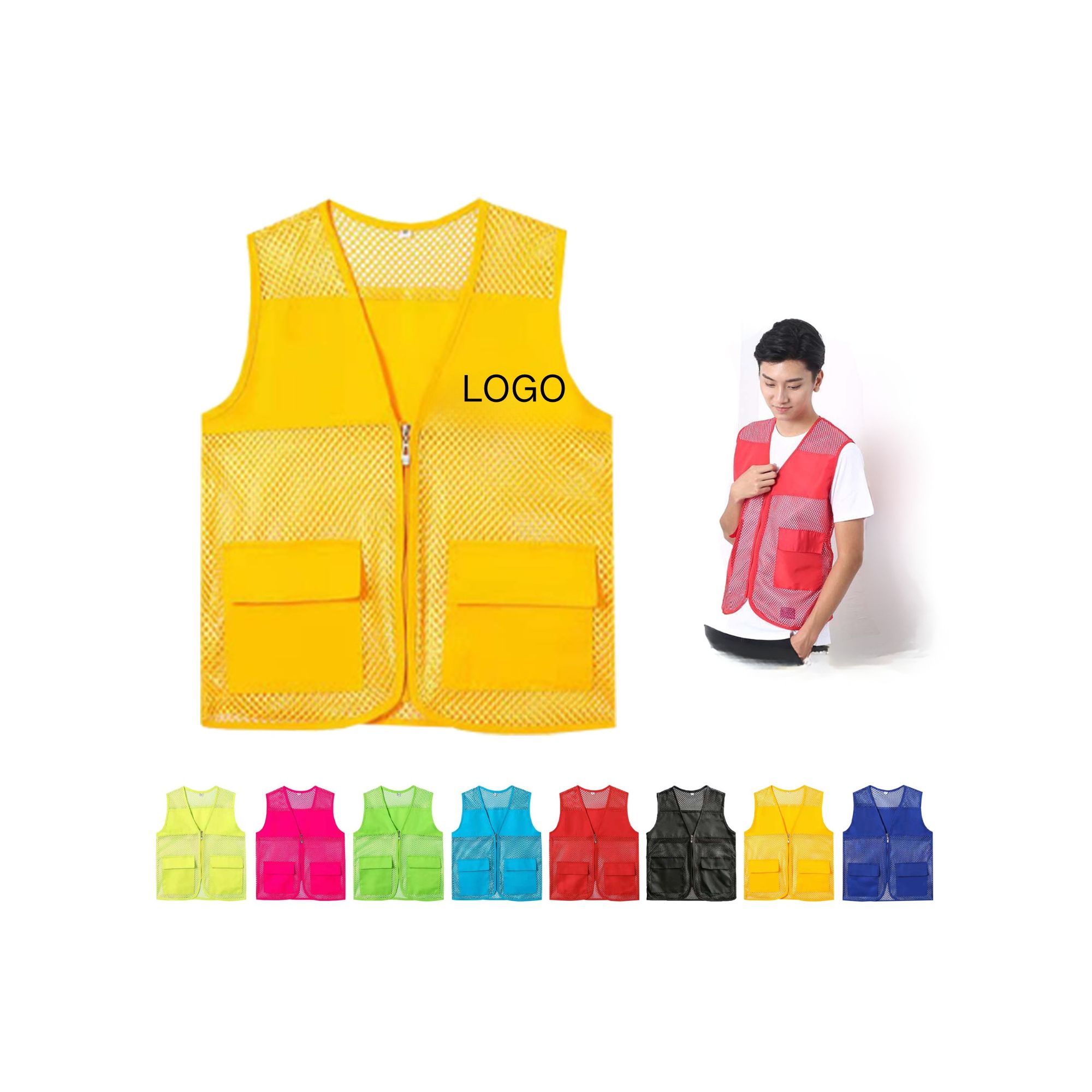 Advertising volunteer vest custom 