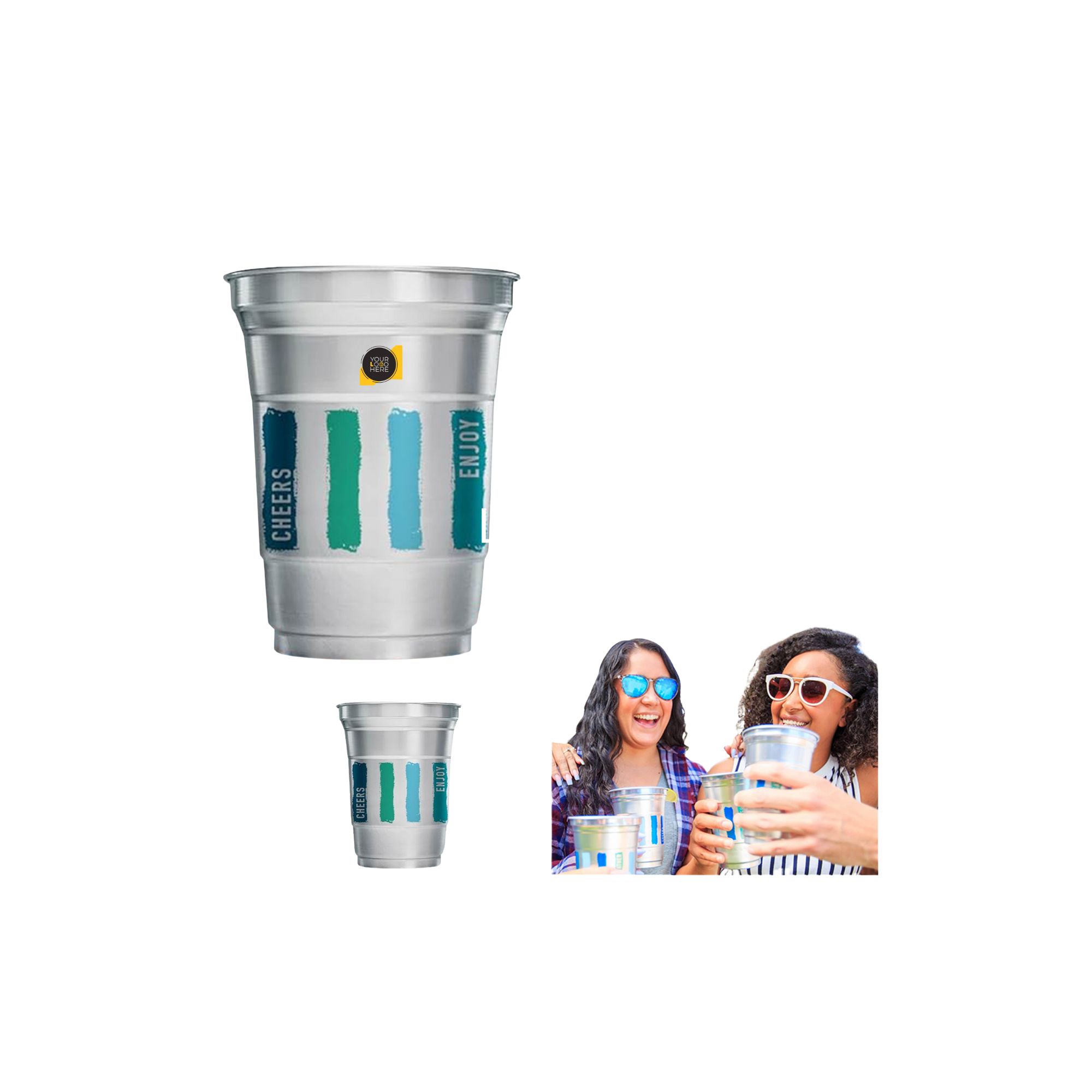 A ball - shaped aluminum cup 