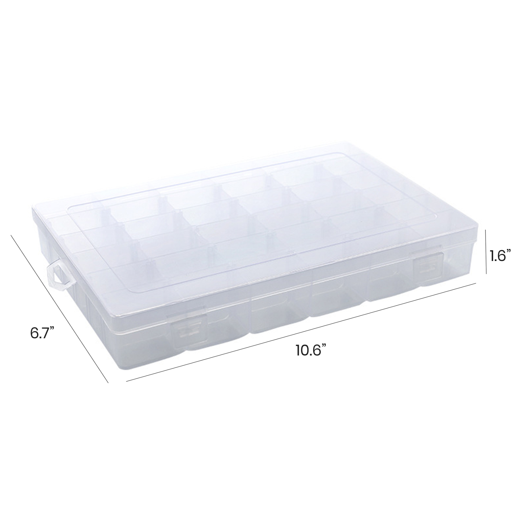  36-Grid Detachable Plastic Multifunctional Transparent Storage Box for Jewelry, Beads, Small Screws, DIY Supplies & Cosmetics