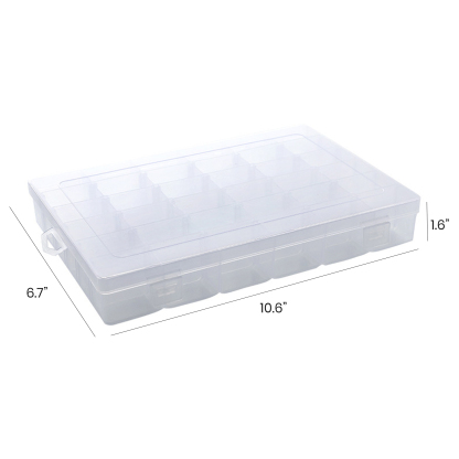  36-Grid Detachable Plastic Multifunctional Transparent Storage Box for Jewelry, Beads, Small Screws, DIY Supplies & Cosmetics