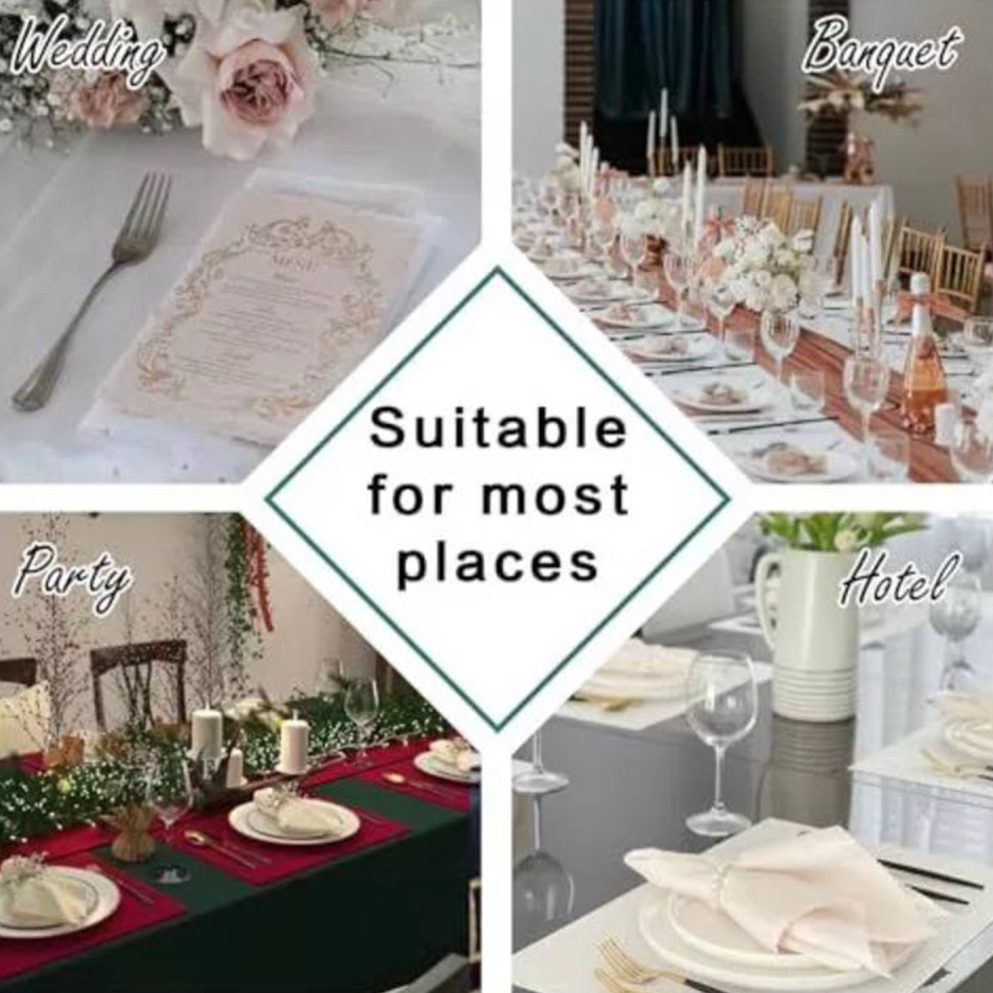 Elegant Satin Cloth Napkins 