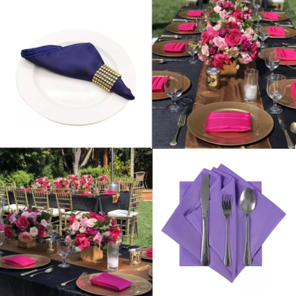 Elegant Satin Cloth Napkins 