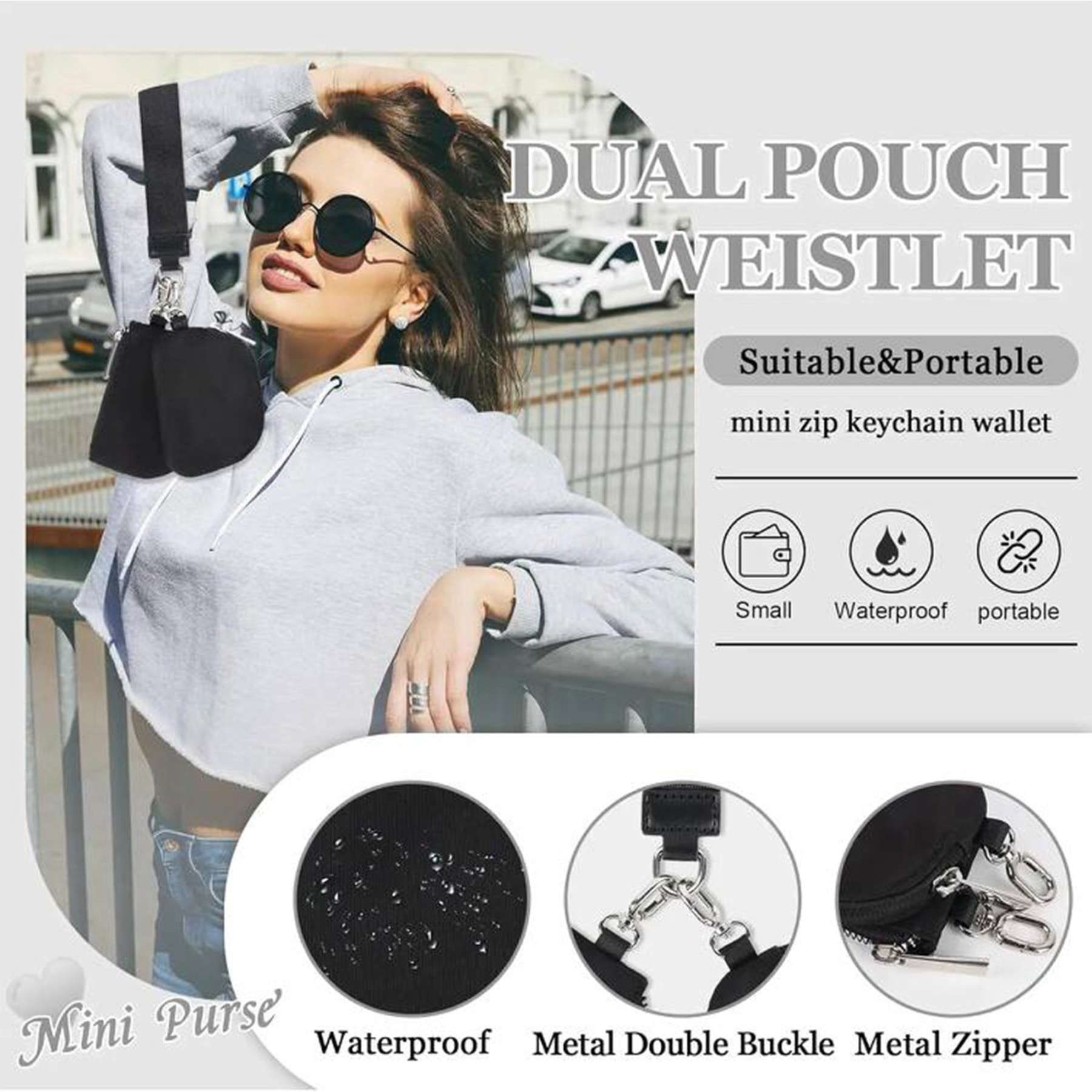 2024 Compact Wrist Bag – Includes Wrist Strap, Multiple Colors