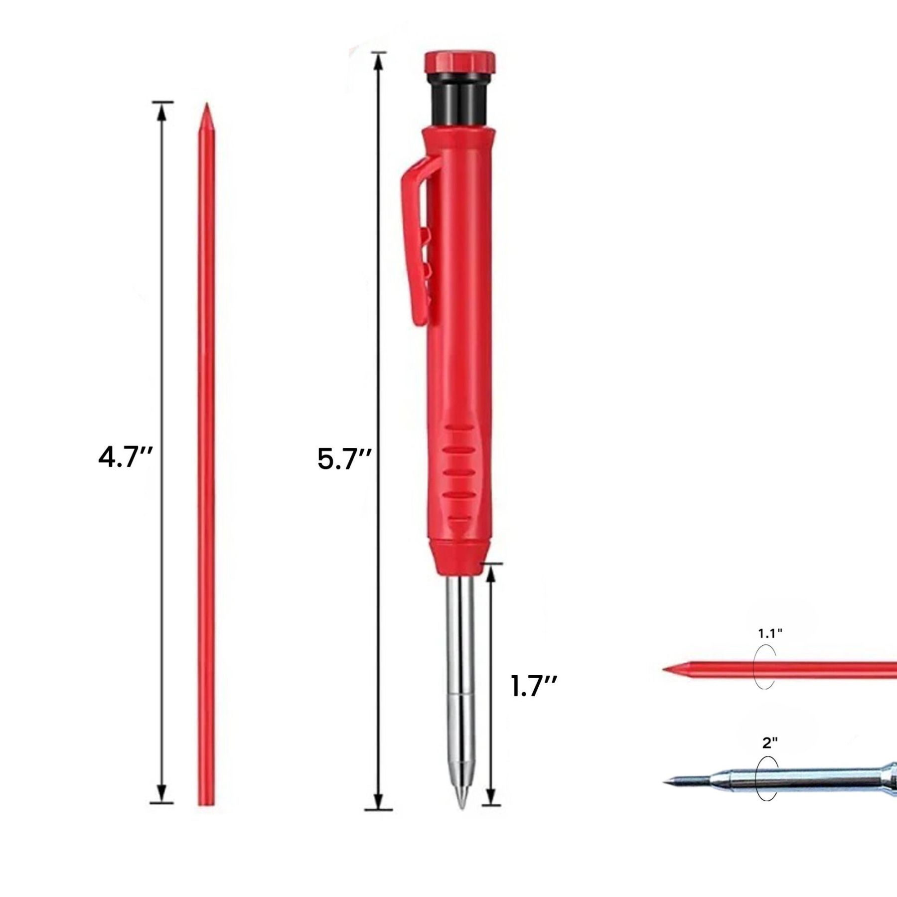 Metal Long-reach Carpentry Pencil