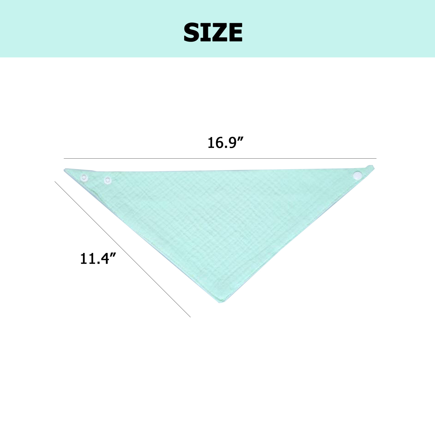 Solid-color Baby Gauze Triangle Bib