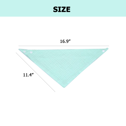 Solid-color Baby Gauze Triangle Bib