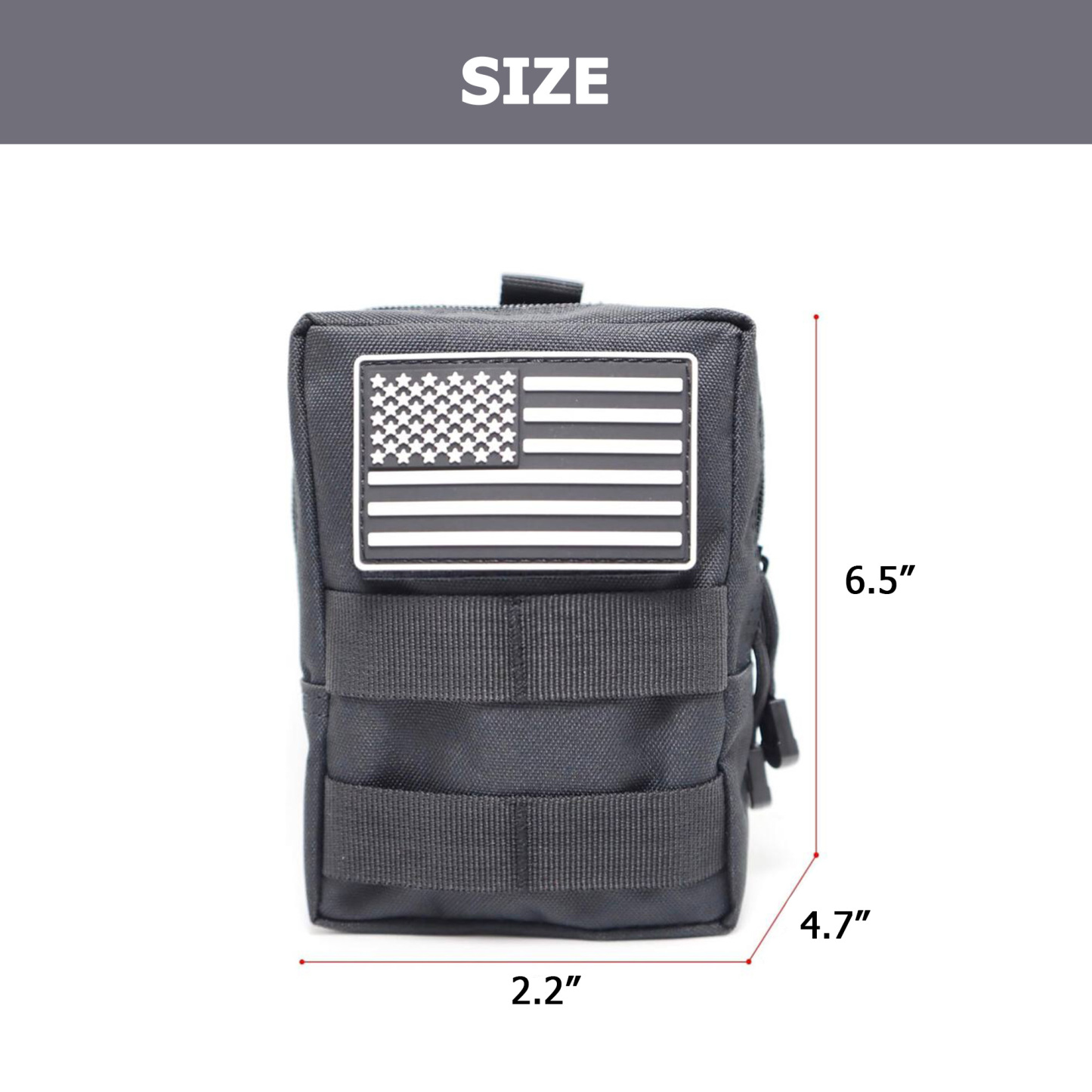  Compact MOLLE Utility Bag – Durable 420D Material, Featherweight, MOLLE Attachment System