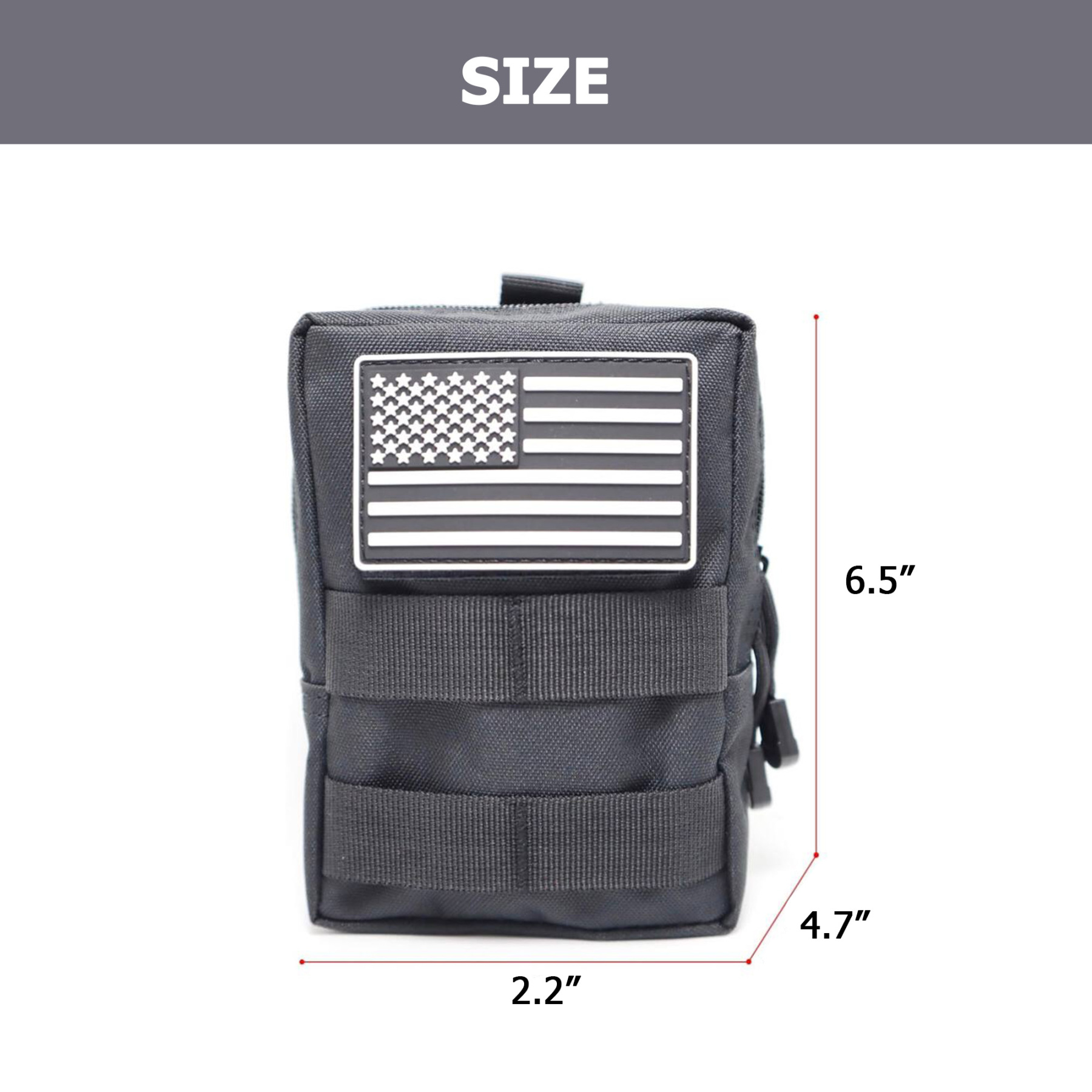 Compact MOLLE Utility Bag – Durable 420D Material, Featherweight, MOLLE Attachment System