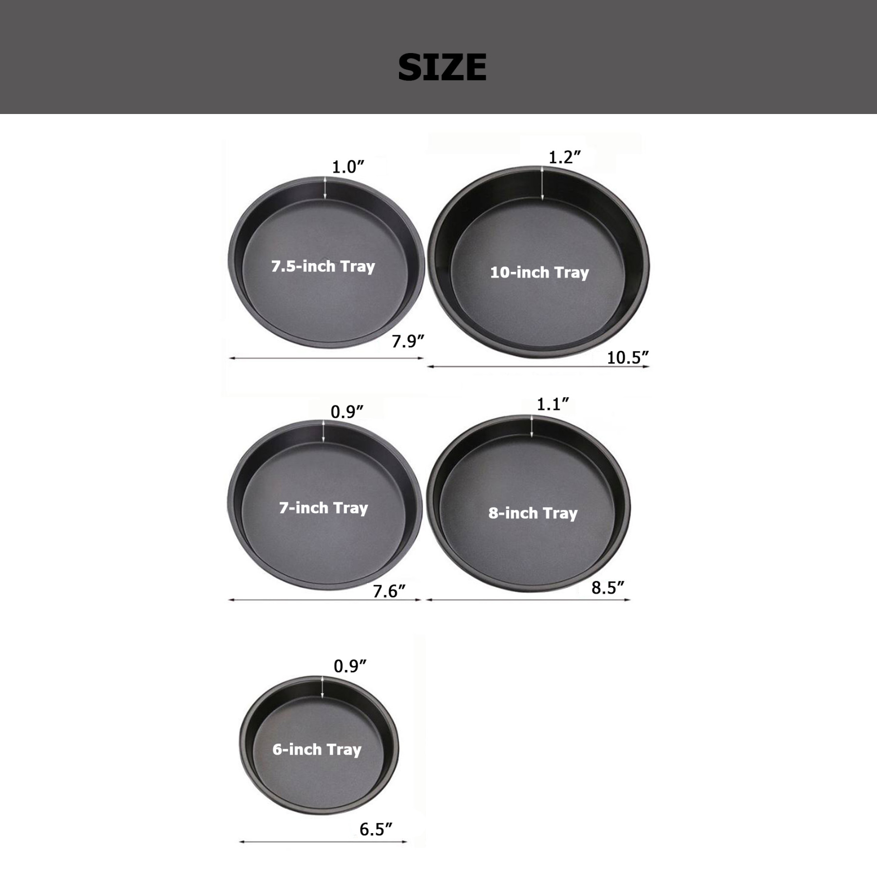 Heavy-Duty Carbon Steel Pizza Pan Set – Sturdy carbon steel construction, non-stick surface, effortless food release and quick cleanup