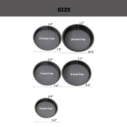 Heavy-Duty Carbon Steel Pizza Pan Set – Sturdy carbon steel construction, non-stick surface, effortless food release and quick cleanup