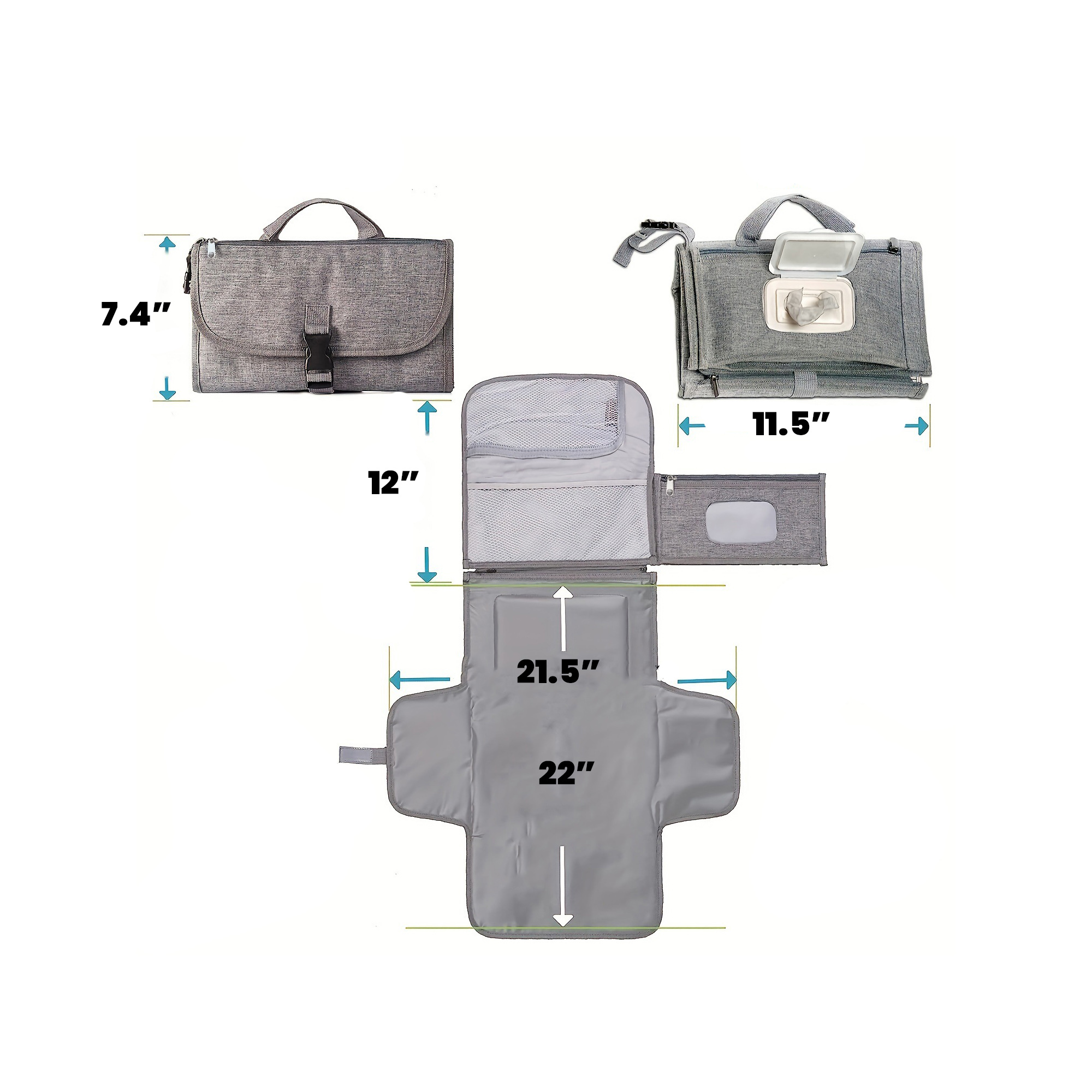Premium Travel Baby Diaper Changing Mat Set – Essential for busy parents away from home,