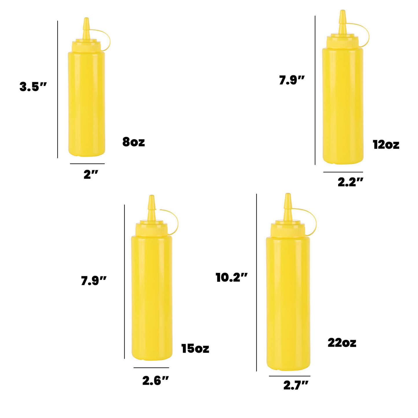 High-Quality Food-Safe PE Squeeze Condiment Bottle – Perfect for home kitchens and commercial settings