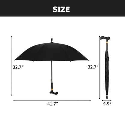 Senior Foldable Cane Walker with LED Light, Merges a walking cane and a foldable walker for stability.