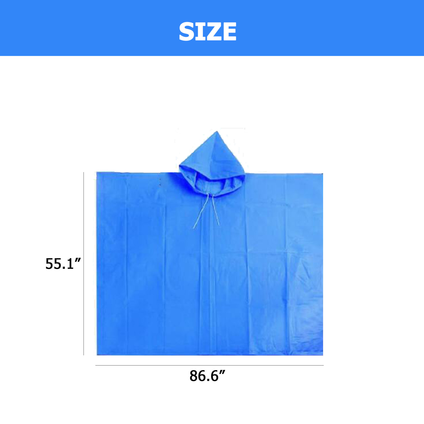 190T Water-Resistant Nylon Ripstop Versatile Rain Coat Poncho