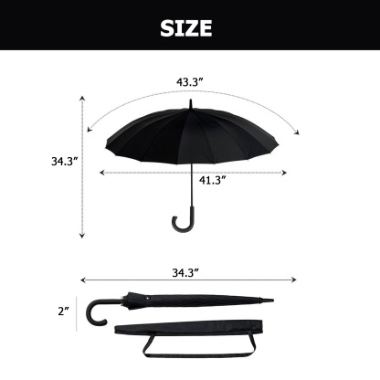 Heavy-Duty Unisex Folding Umbrella – Jumbo Size, Multi-Purpose 