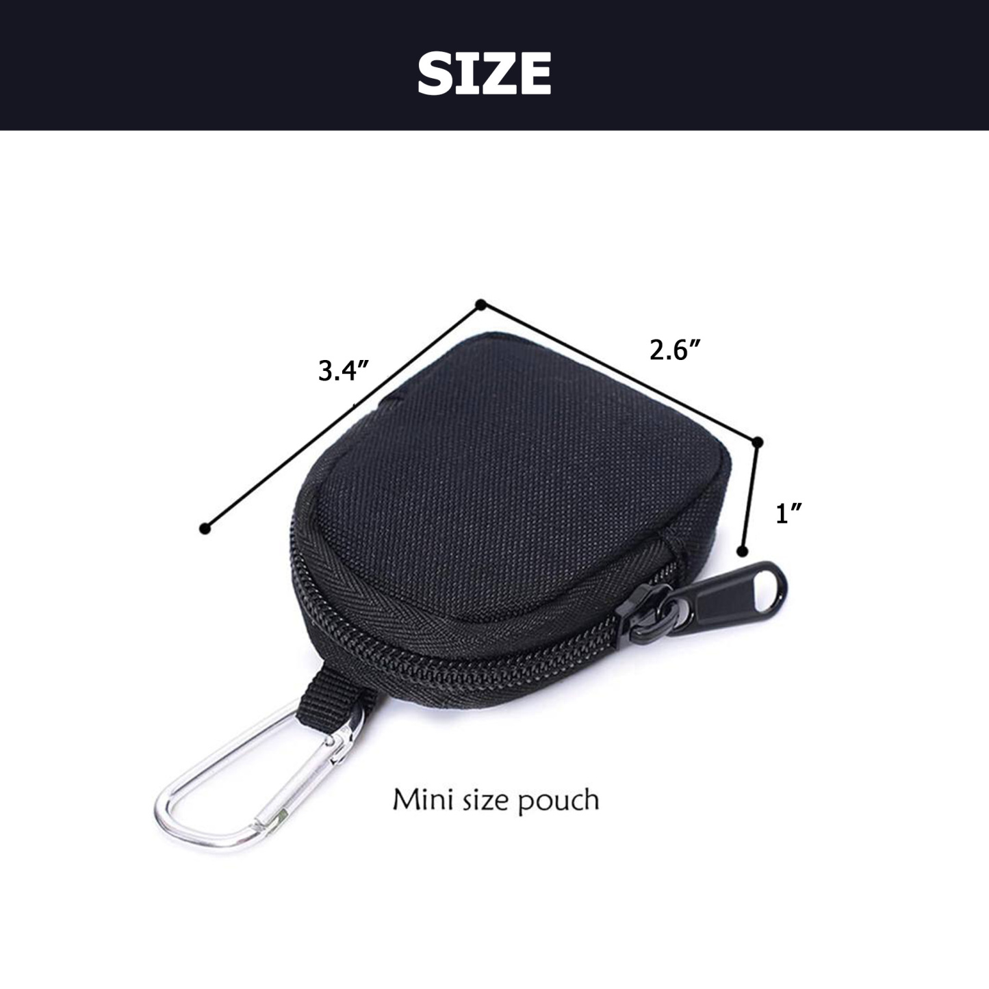 Slim MOLLE Tactical Pouch – MOLLE Straps, Keychain Hook, Velcro Closure 