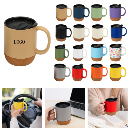 Cork Bottom Ceramic Gift Mug