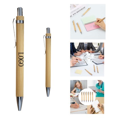 Custom Bamboo Ballpoint Pen with Logo