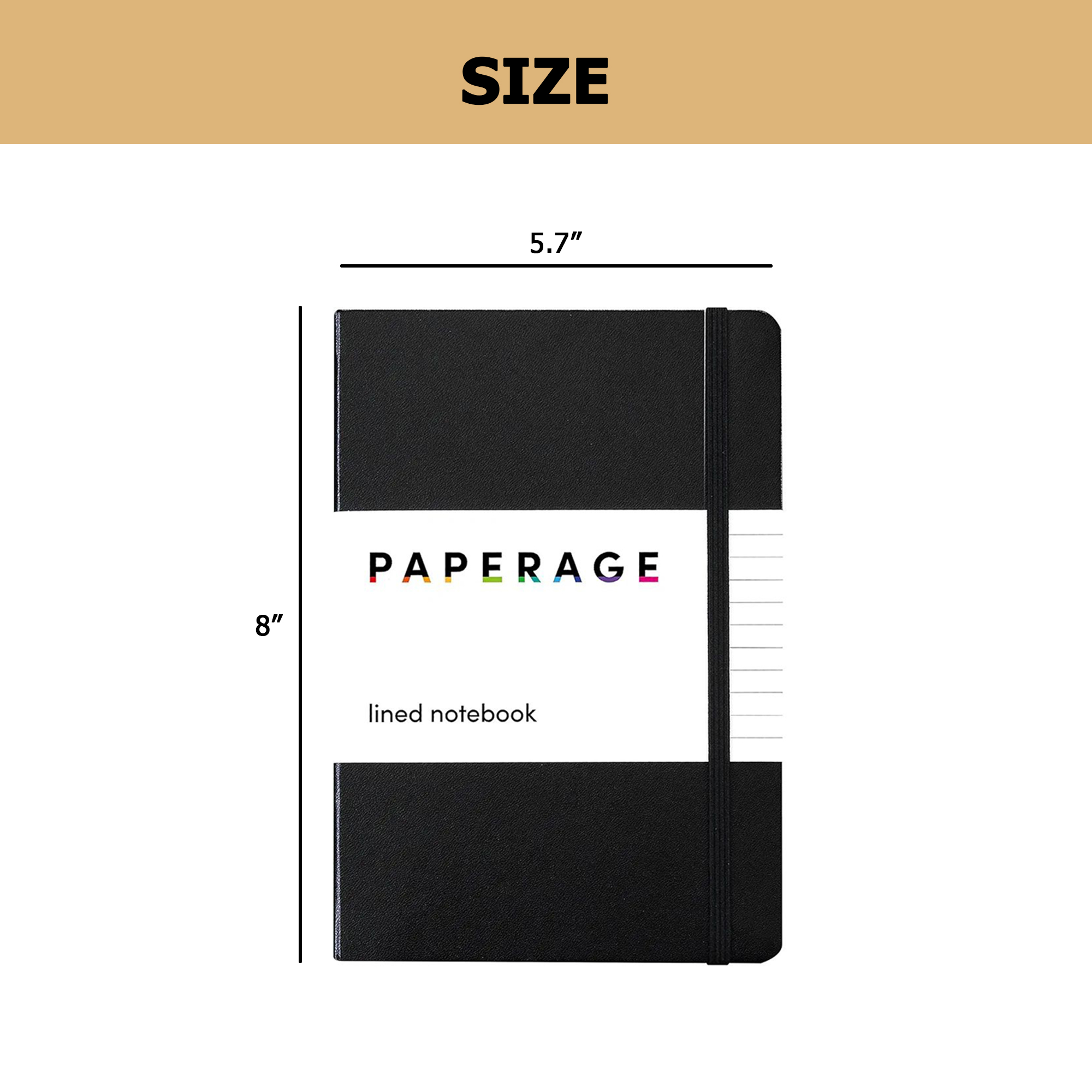 Medium Hardcover Ruled Journal 