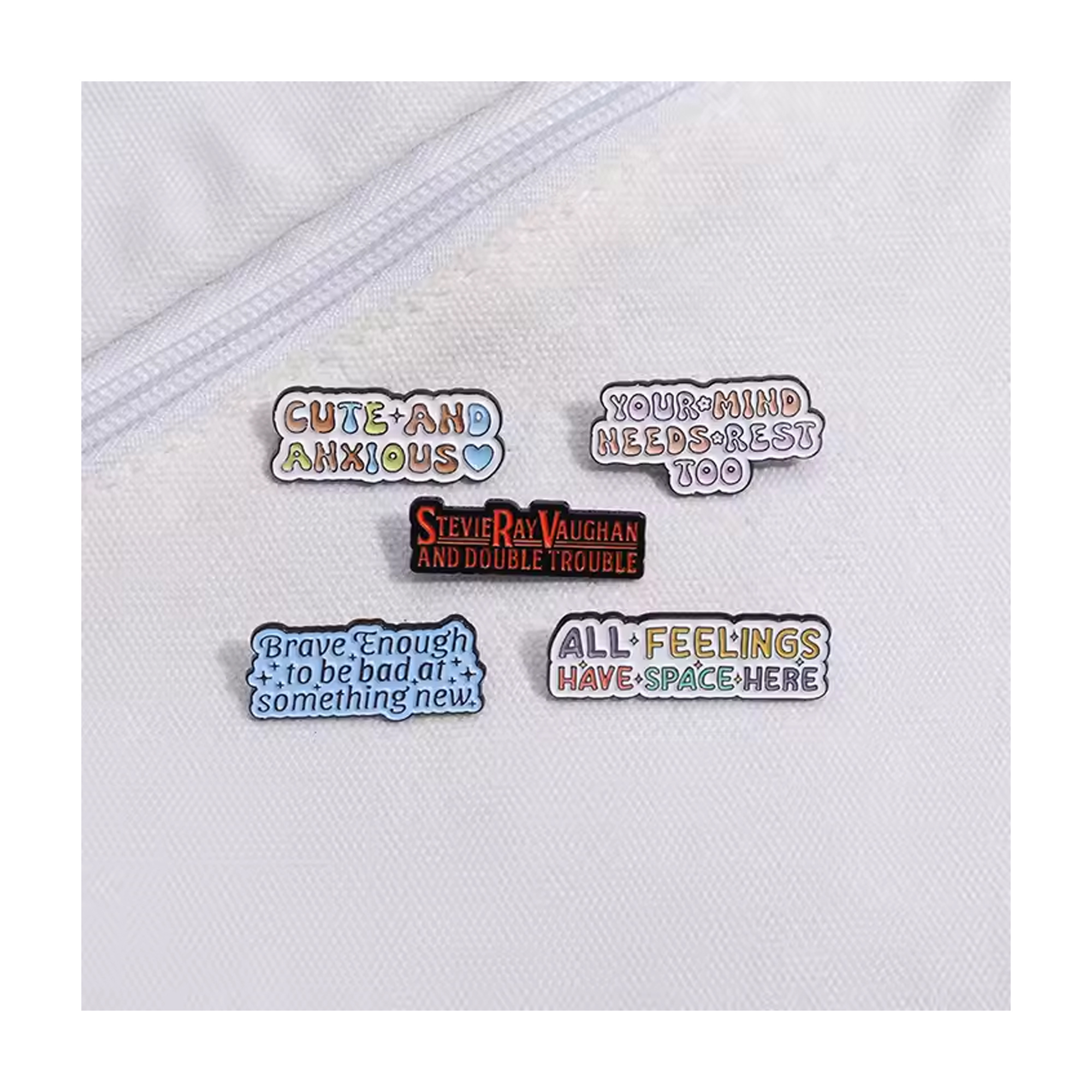 Tailorable Lapel Pins Emblem Word Adornments