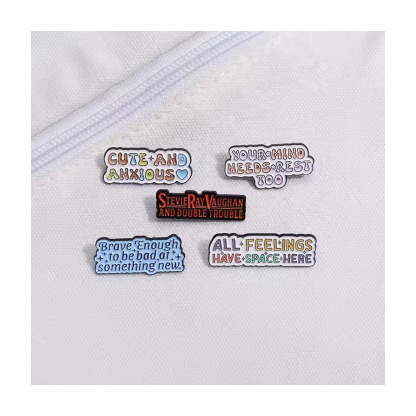 Tailorable Lapel Pins Emblem Word Adornments