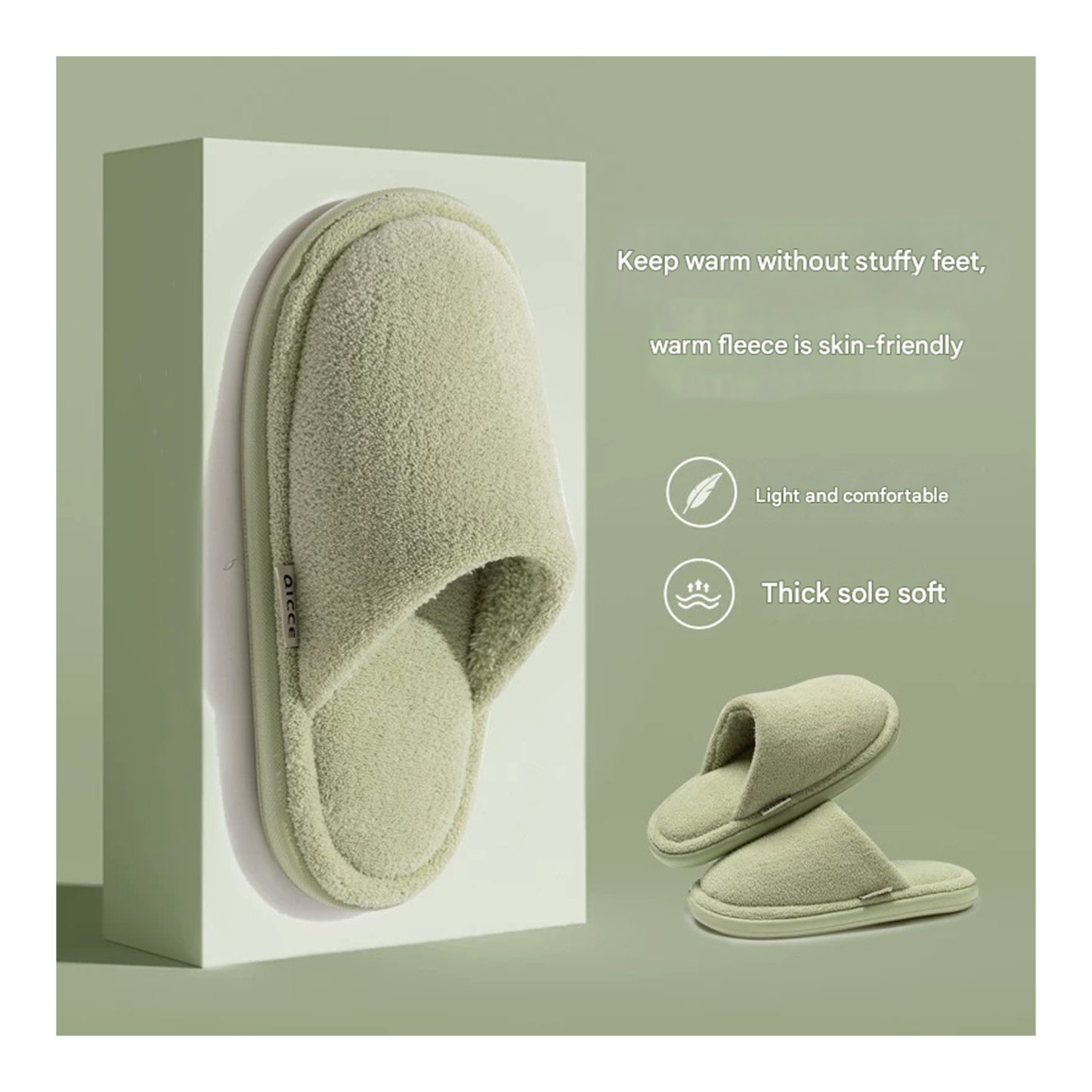 Gender-neutral Anti-slip Luxury Fleece Slippers