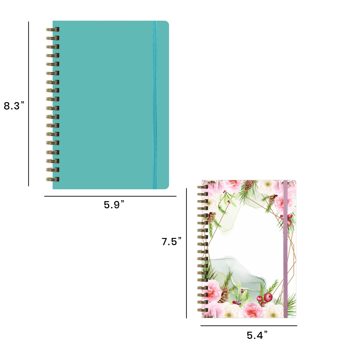 "Cross-border Amazon 2025 English Notepad A5 Metal Coil Notebook Weekly Planner Wholesale"