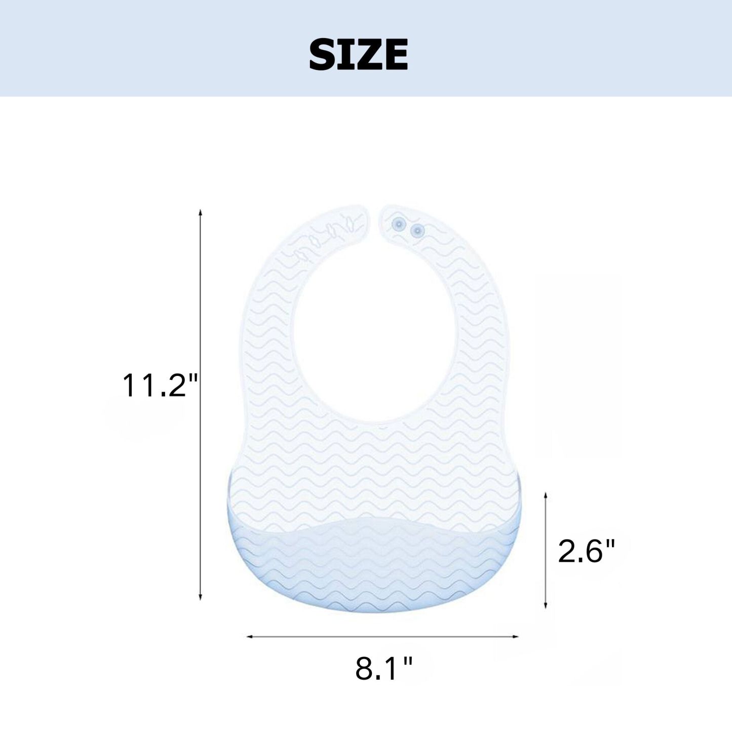 "Silicone Baby Feeding Bib – Food Catcher Pocket, "