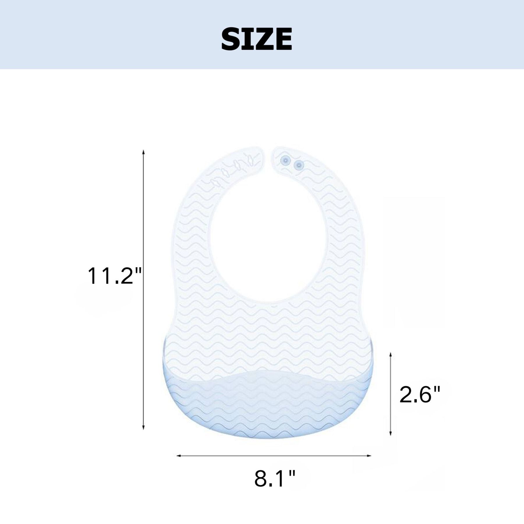 "Silicone Baby Feeding Bib – Food Catcher Pocket, "