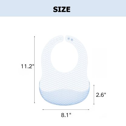 "Silicone Baby Feeding Bib – Food Catcher Pocket, "