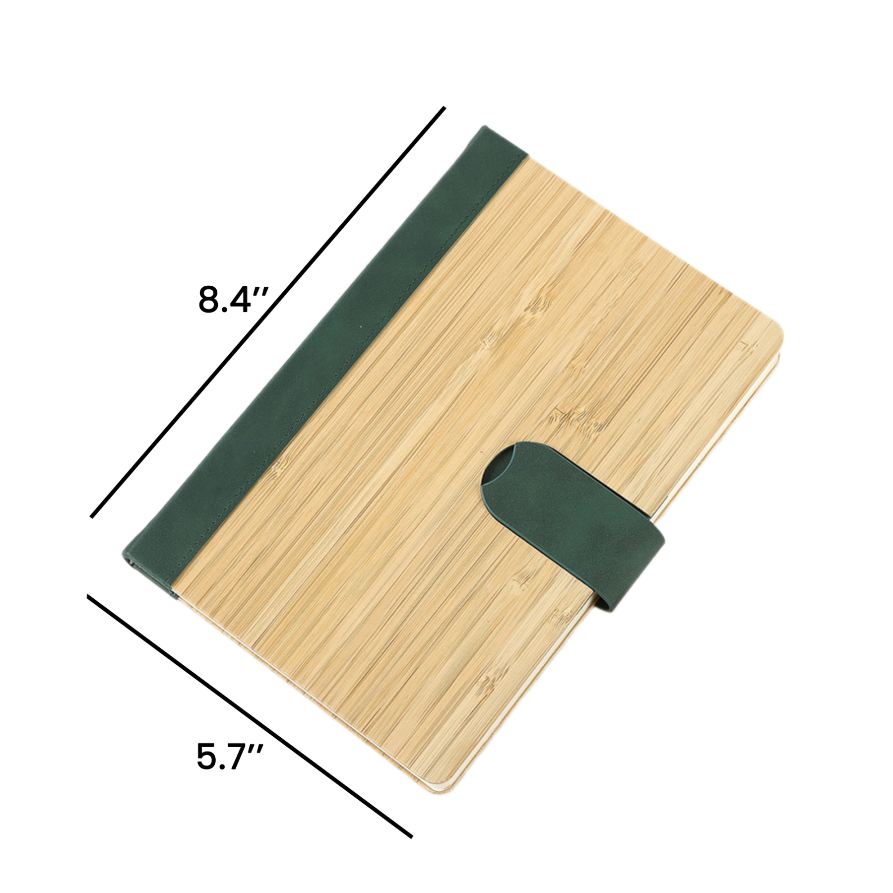Bamboo-fronted Magnetic Clasp Book