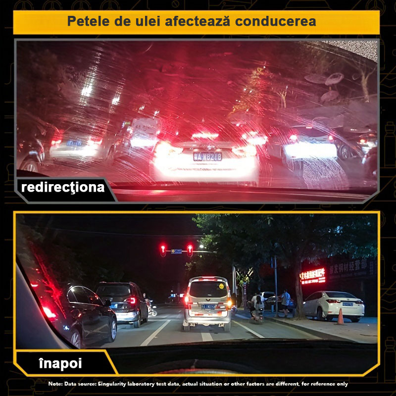 Film de ulei de sticlă pentru exteriorul mașinii, dezinfectant de pete de ulei de sticlă, folie de curățare a petelor de ulei de parbriz, decontaminare puternică a caroseriei mașinii