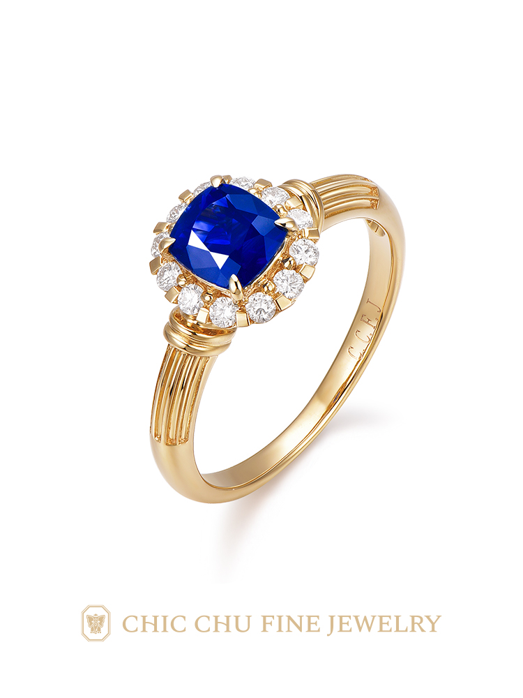 inel de safir natural