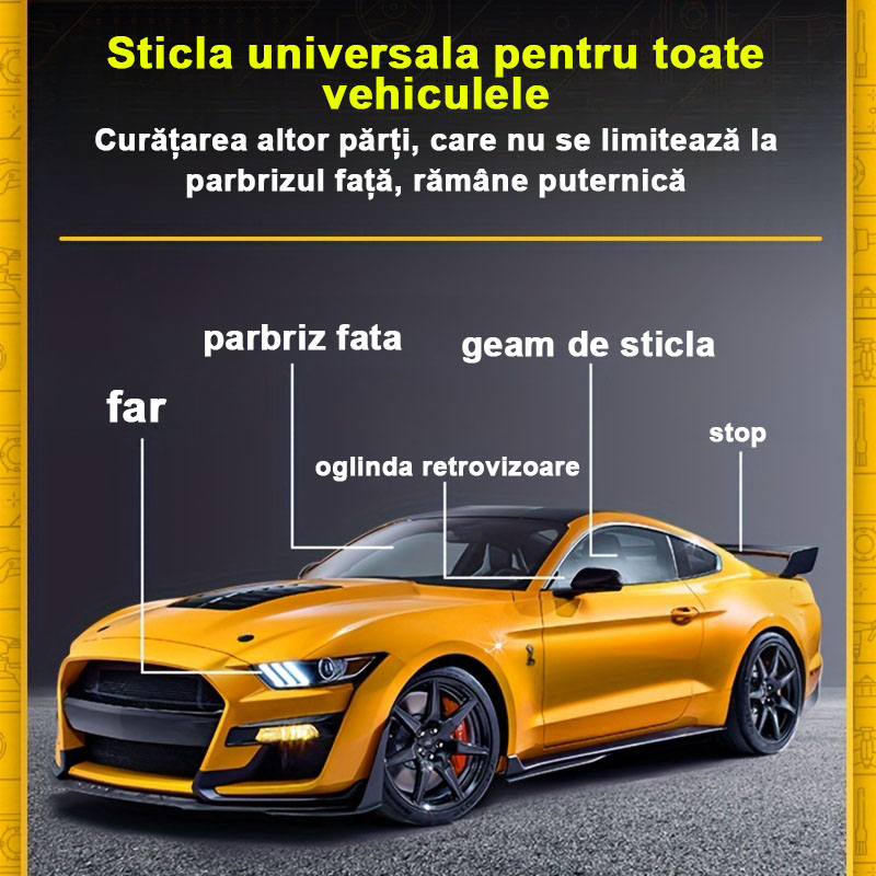 Film de ulei de sticlă pentru exteriorul mașinii, dezinfectant de pete de ulei de sticlă, folie de curățare a petelor de ulei de parbriz, decontaminare puternică a caroseriei mașinii