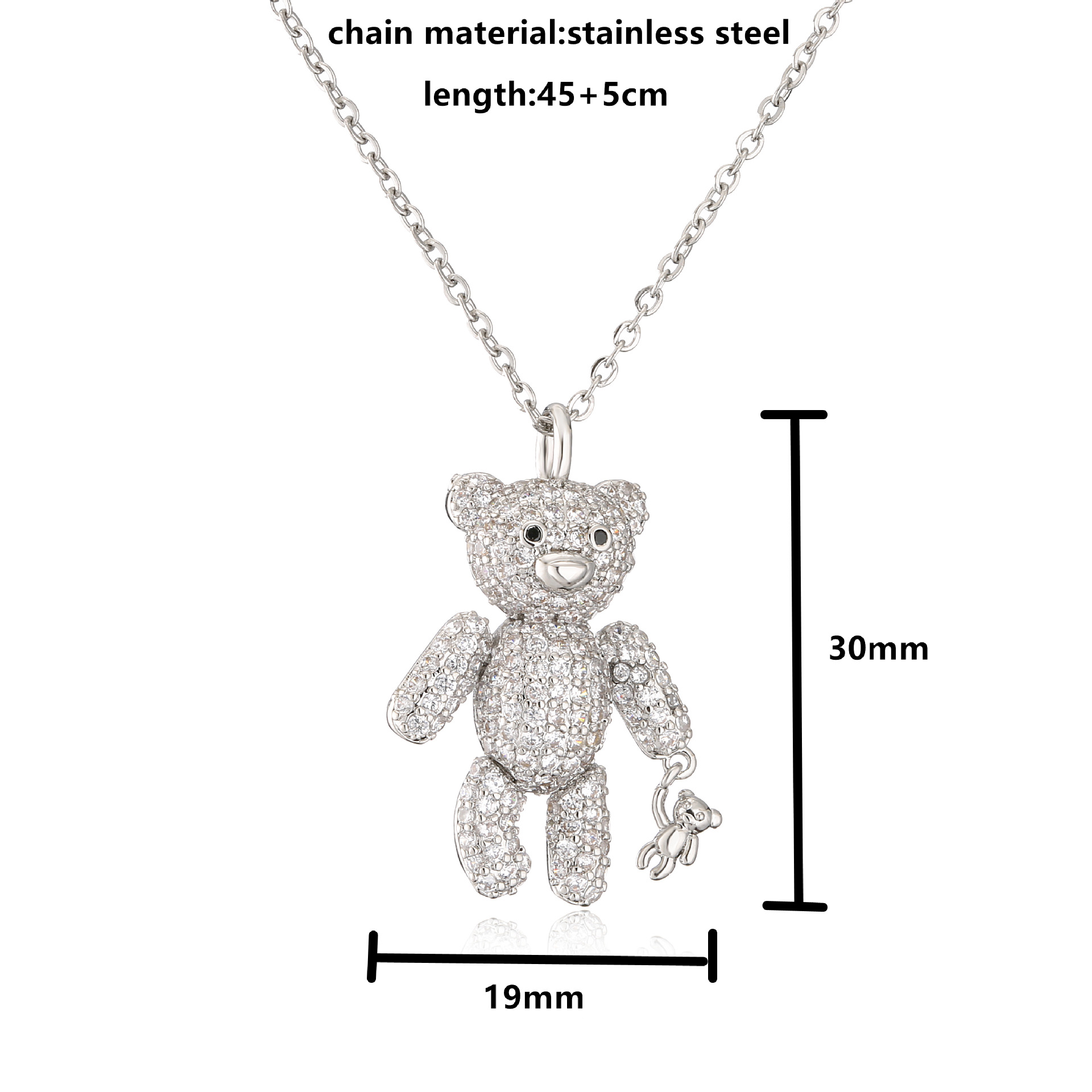 🔮💎Swarovski Diamond Bear karoliai🐻