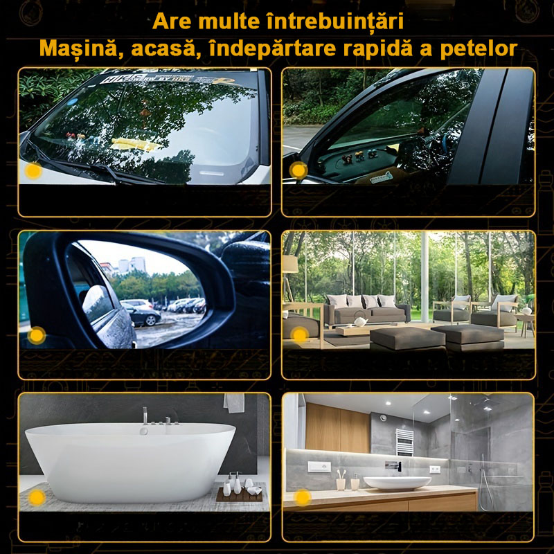 Film de ulei de sticlă pentru exteriorul mașinii, dezinfectant de pete de ulei de sticlă, folie de curățare a petelor de ulei de parbriz, decontaminare puternică a caroseriei mașinii