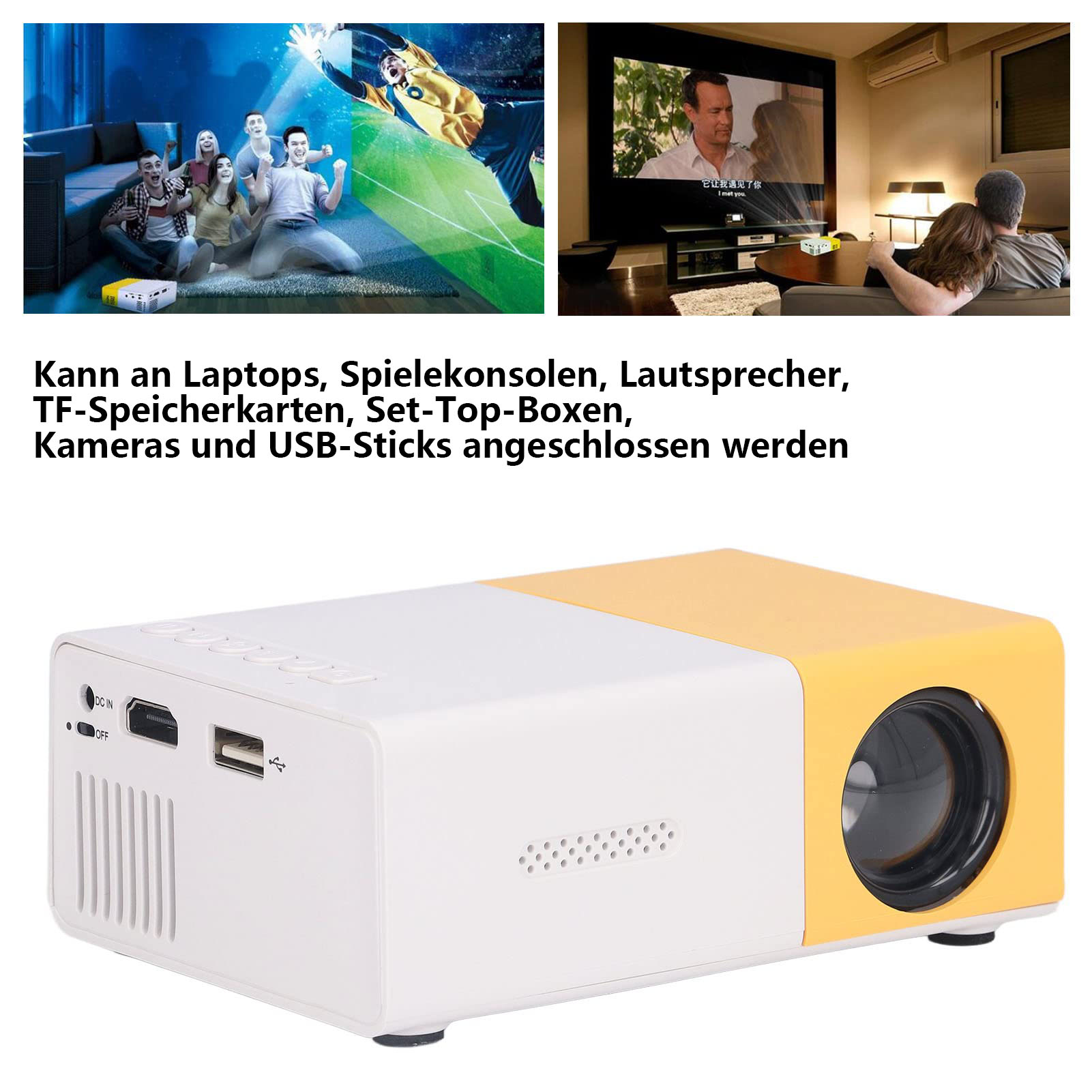 Mit einem tragbaren Miniprojektor können Sie zu Hause eine beeindruckende Filmatmosphäre genießen