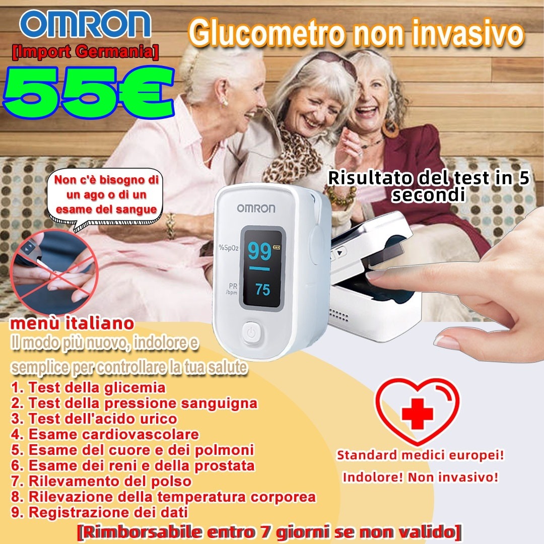 [Importato dal Giappone] Misuratore di glicemia Omron non invasivo ad alta precisione