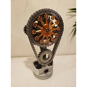 🎉 CHEVY SMALL BLOCK TIMING CHAIN CLOCK, MOTORISIERT, ROTIEREND.