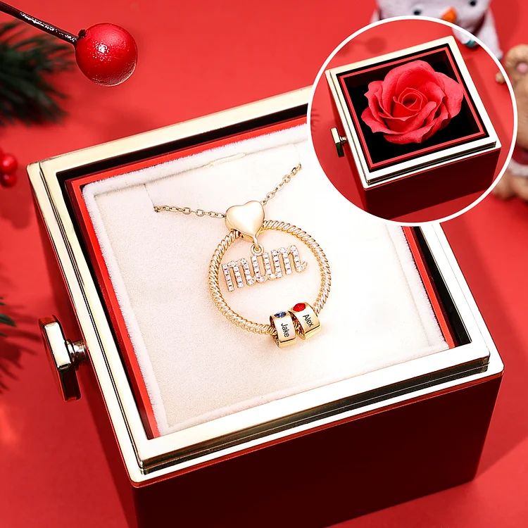 Set cadou colier rotund personalizat-nume personalizat