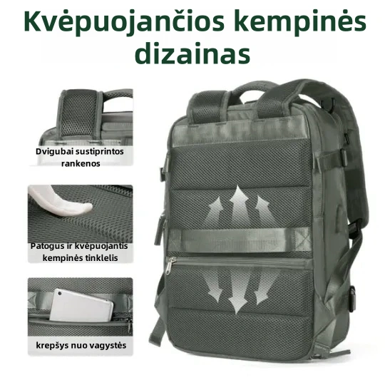 ⏰Paskutinės dienos išpardavimas su 48 % NUOLAIDA⏰Moteriška didelė kelioninė kuprinė, vandeniui atspari kelioninė kuprinė (nemokamas pristatymas)