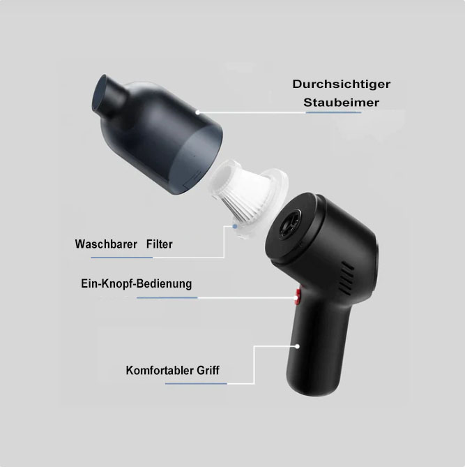 Autostaubsauger, kabellos & tragbar