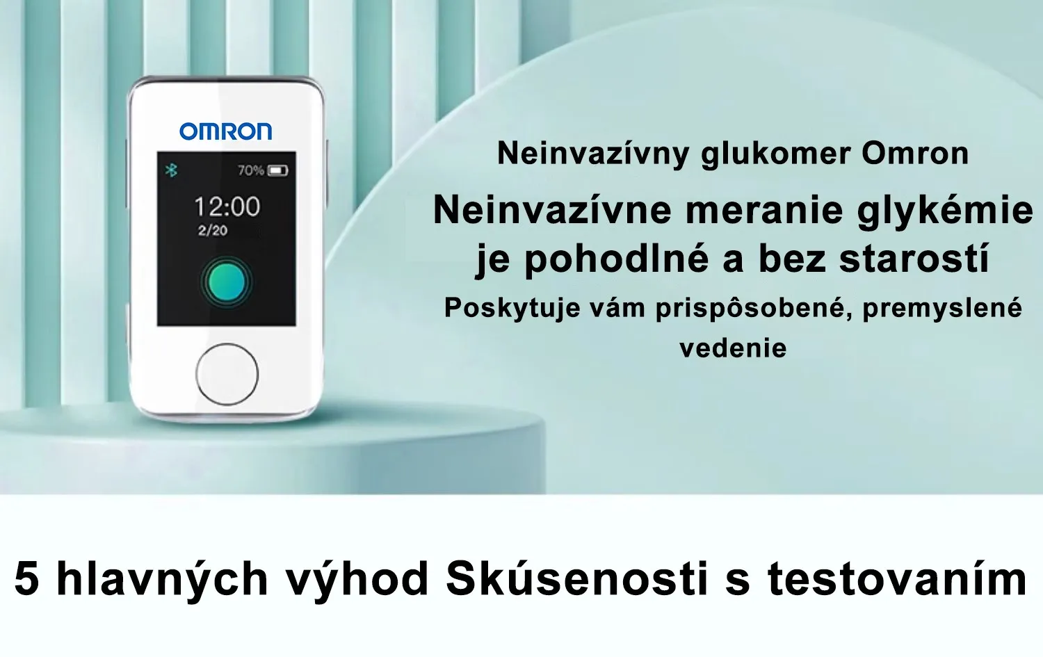 [Dovezené z Japonska] Neinvazívny vysoko presný glukomer Omron