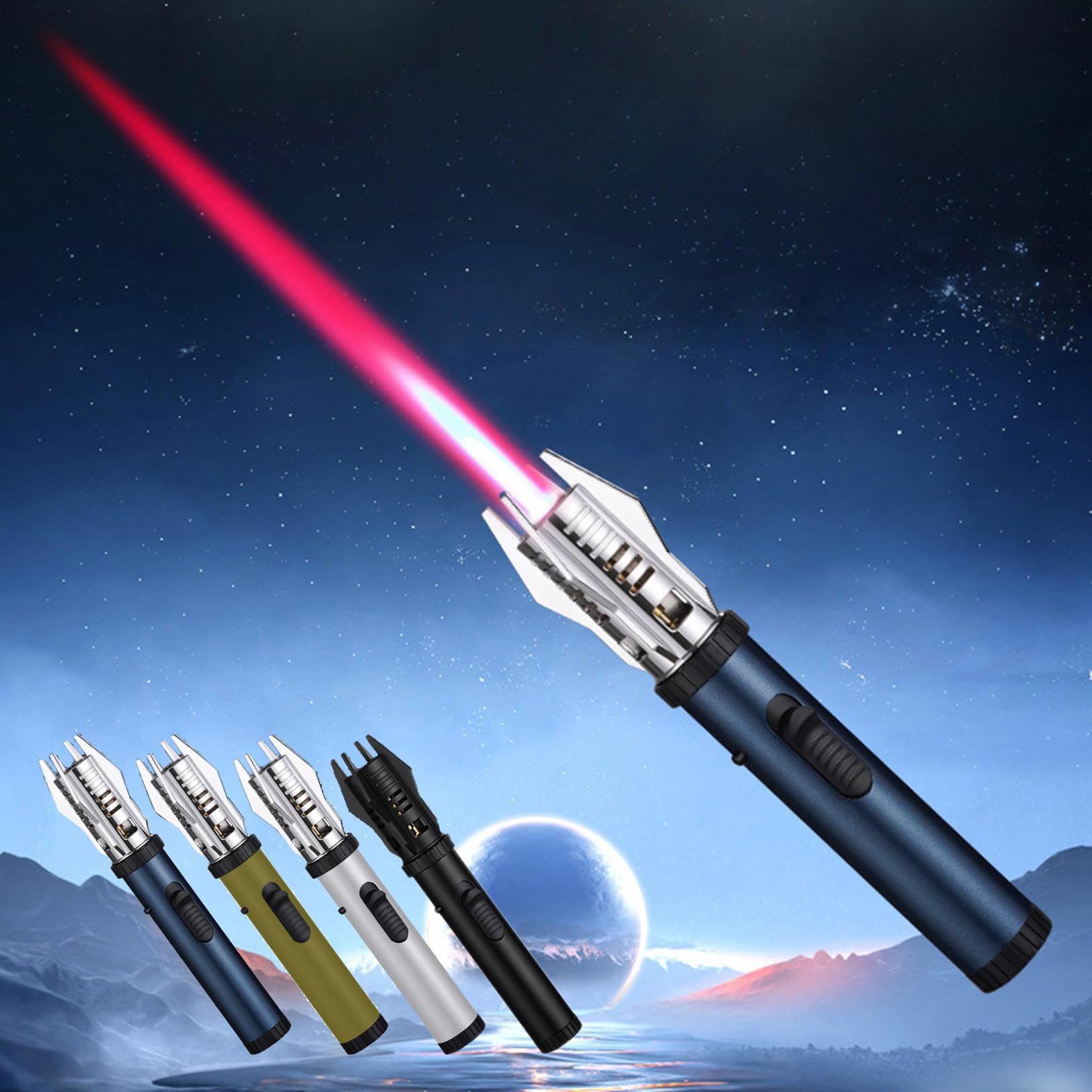💥💥(FRETE GRATUITO) - Isqueiro de chama de sabre de luz à prova de vento 360°