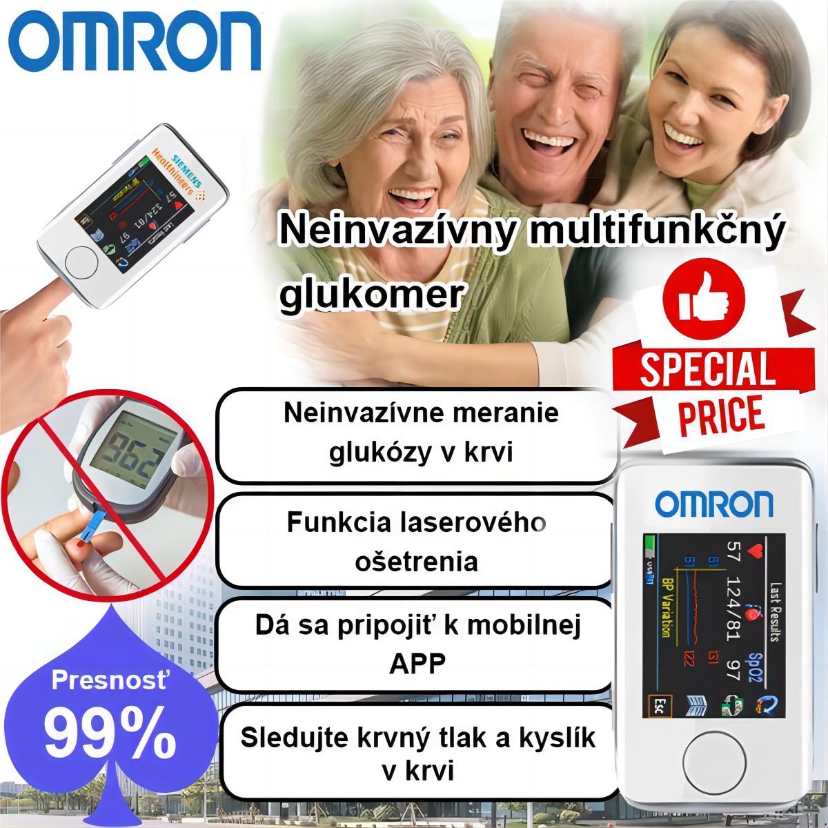 [Omron] Vysoko presný neinvazívny glukomer a oxymeter
