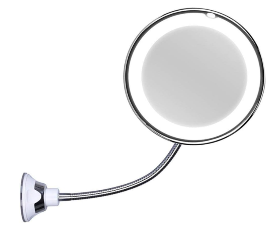 360° flexibler, beleuchteter Makeup-Spiegel mit 10facher Vergrößerung