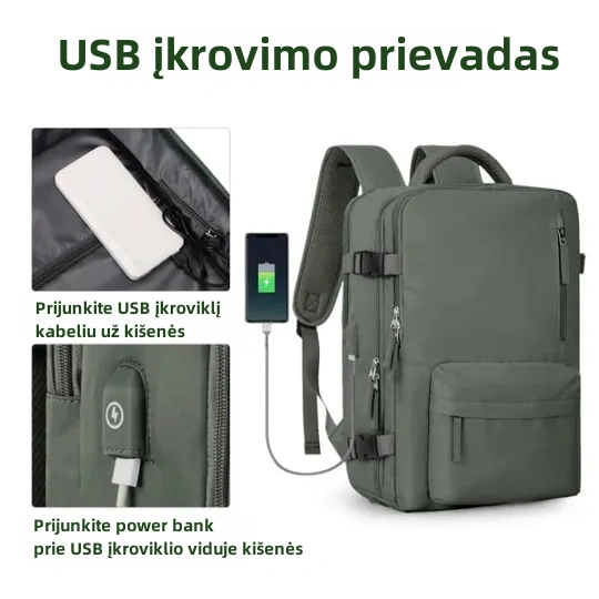 ⏰Paskutinės dienos išpardavimas su 48 % NUOLAIDA⏰Moteriška didelė kelioninė kuprinė, vandeniui atspari kelioninė kuprinė (nemokamas pristatymas)