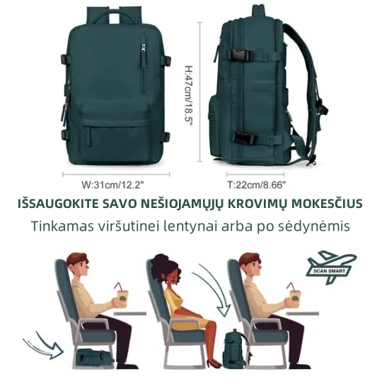⏰Paskutinės dienos išpardavimas su 48 % NUOLAIDA⏰Moteriška didelė kelioninė kuprinė, vandeniui atspari kelioninė kuprinė (nemokamas pristatymas)