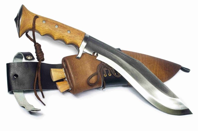 EGKH-13 colių pritaikytas rankų darbo kukri peilis - Khukuri peiliai iš Nepalo - labai stiprūs naudojant ašmenis - paruošti naudoti