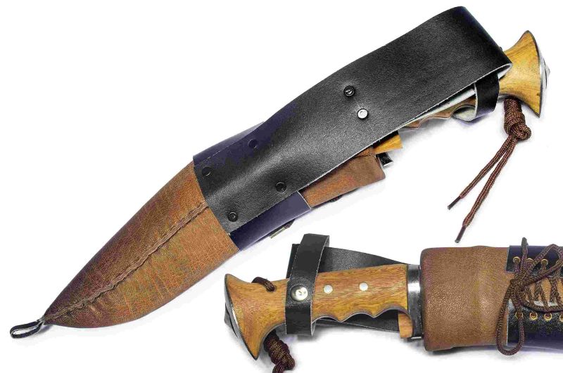 EGKH-13 colių pritaikytas rankų darbo kukri peilis - Khukuri peiliai iš Nepalo - labai stiprūs naudojant ašmenis - paruošti naudoti